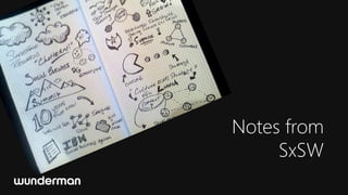 Notes from
     SxSW
 