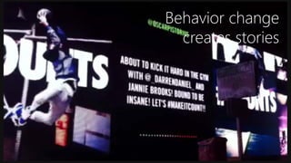 Drive
Behavior change
           Culture
  creates stories
 