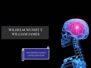 WILHELM WUNDT Y
WILLIAM JAMES
DOCTORANDO: GUZMÁN
CHÁVEZ JULIO CÉSAR
 