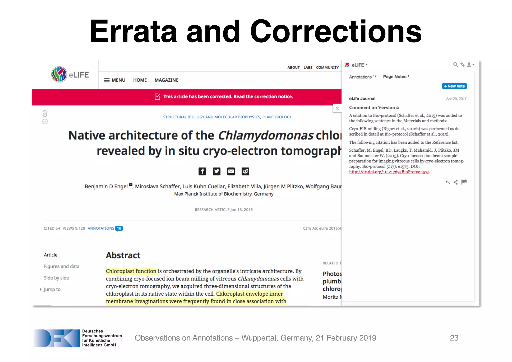 Errata and Corrections
Observations on Annotations – Wuppertal, Germany, 21 February 2019 23
 
