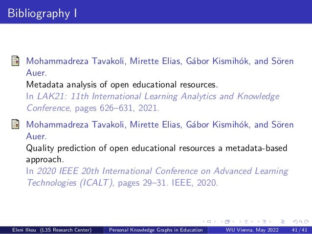 Personal Knowledge Graphs in Education | PDF