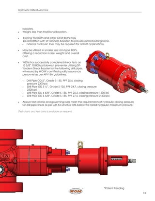 WU Ram Type BOP, BOP Rams - Worldwide Oilfield Machine | PDF