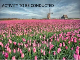 ACTIVITY TO BE CONDUCTED
 