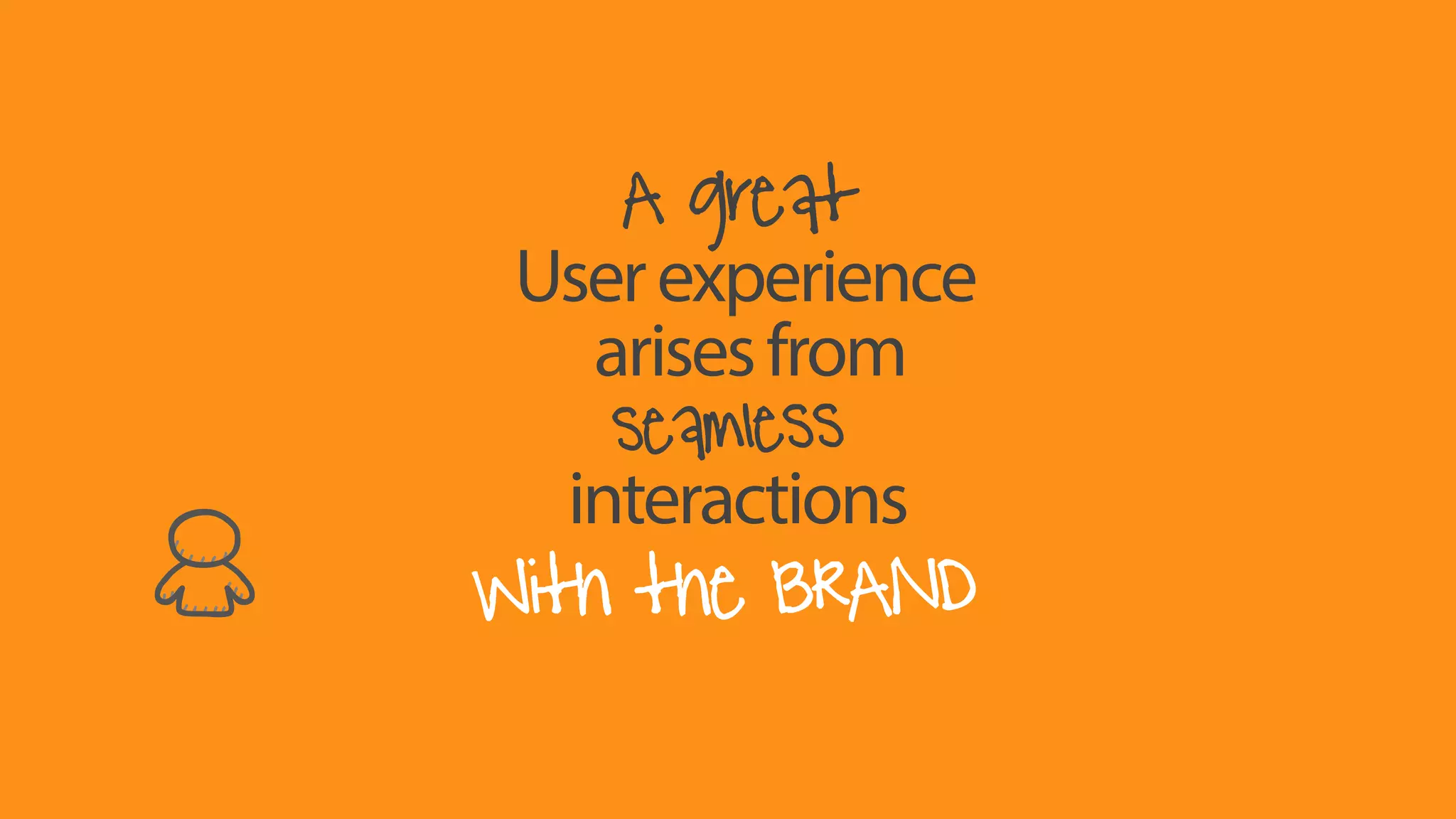 A great
seamless
Userexperience
interactions
arisesfrom
With the BRAND
 