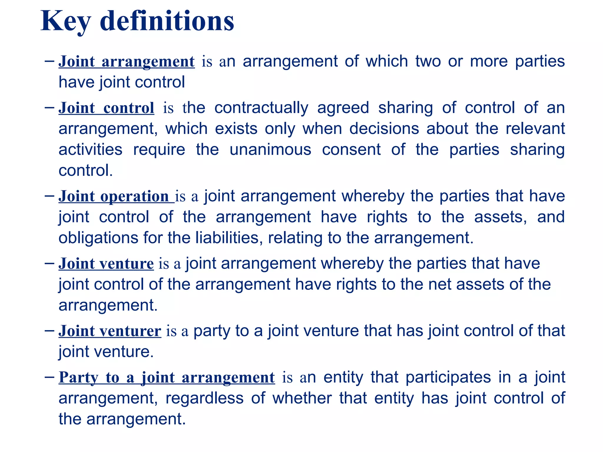 Ifrs 11 joint arrangements | PPT