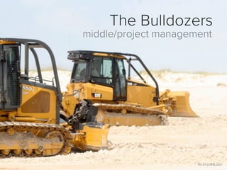 The Bulldozers
middle/project management




                      ﬂic.kr/p/84LQiU
 