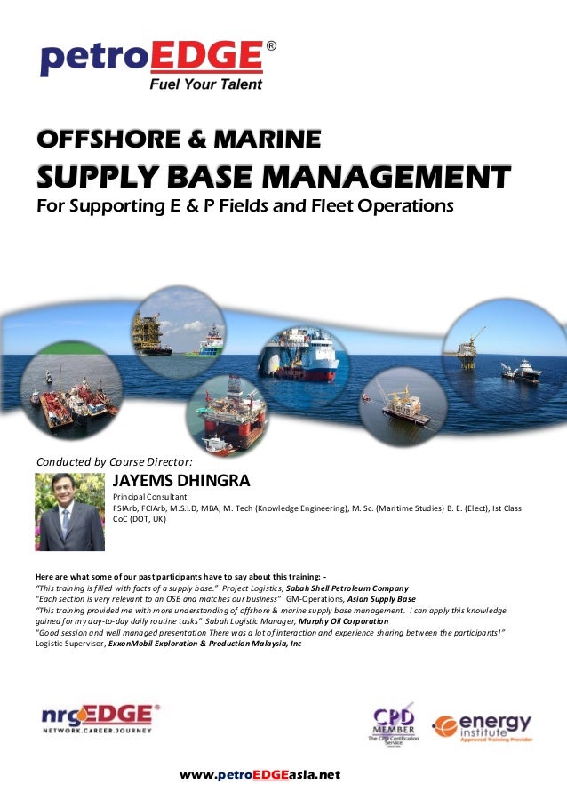 PD187 Offshore & Marine Supply Base Management