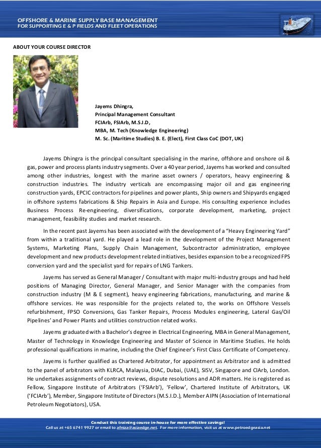 PD187 Offshore & Marine Supply Base Management