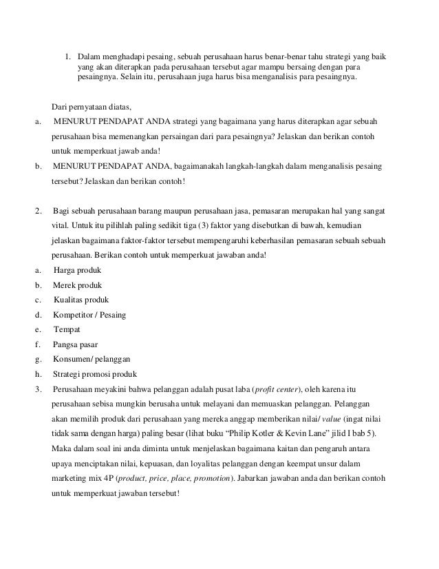 Contoh soal uts fe ui