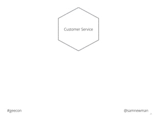 @samnewman#geecon
26
Customer Service
 