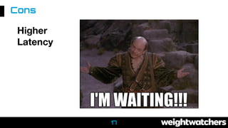 Higher
Latency
Cons
17
 