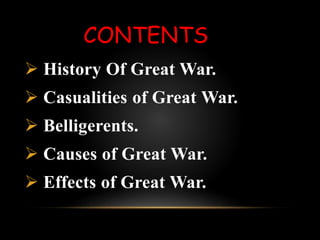 presentation on world war 1st | PPT