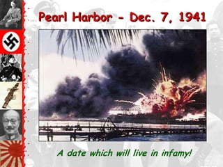Pearl Harbor - Dec. 7, 1941




  A date which will live in infamy!
 