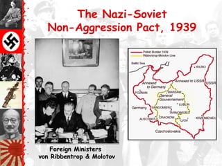 The Nazi-Soviet
Non-Aggression Pact, 1939
Foreign MinistersForeign Ministers
von Ribbentrop & Molotovvon Ribbentrop & Molotov
 