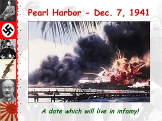 Pearl Harbor - Dec. 7, 1941
A date which will live in infamy!
 