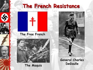 The French Resistance




The Free French




                  General Charles
                     DeGaulle
  The Maquis
 
