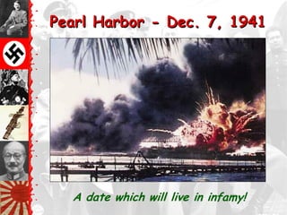 Pearl Harbor - Dec. 7, 1941




  A date which will live in infamy!
 