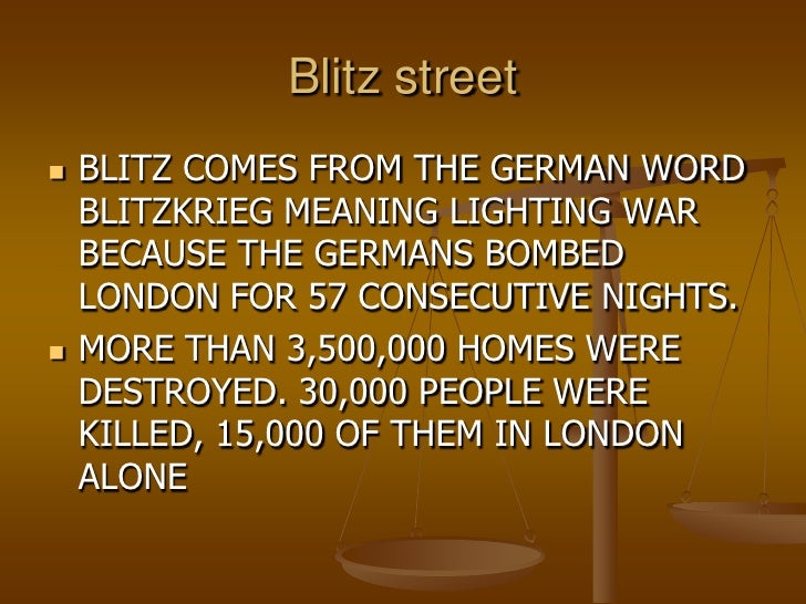 WW2 Blitz Street by Cristina