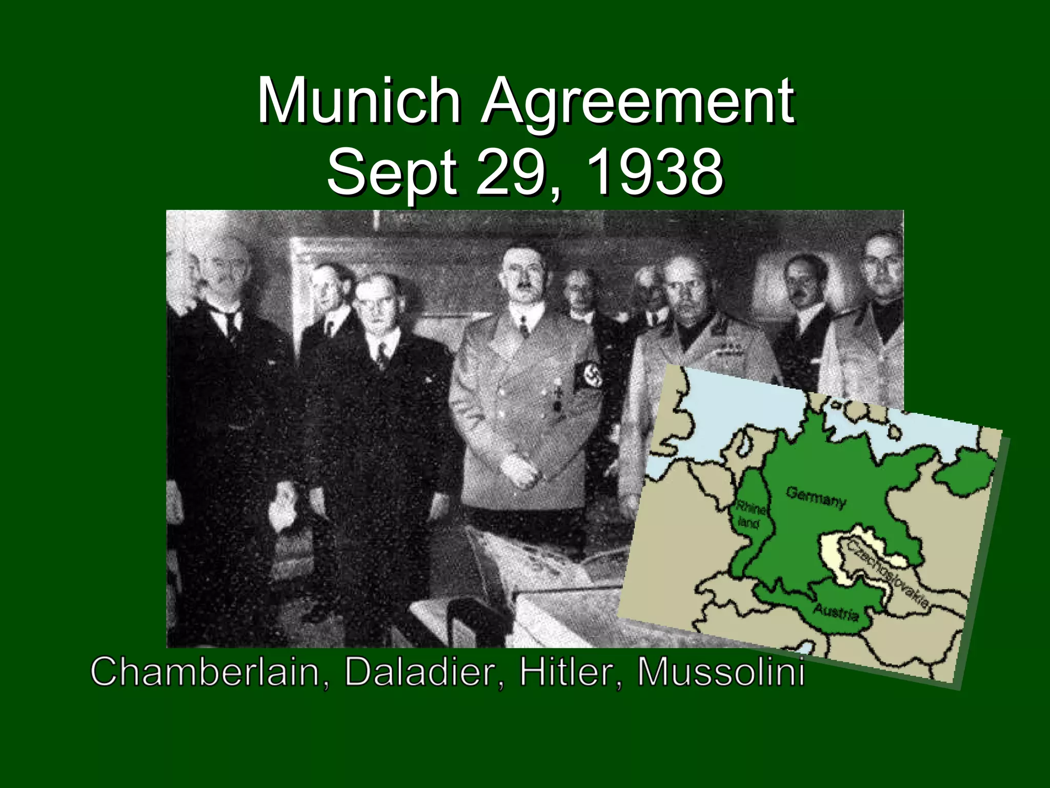 Munich Agreement Sept 29, 1938