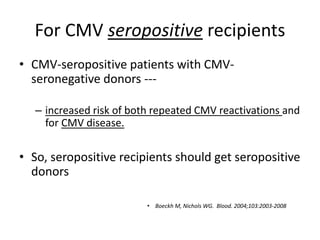 Cmv infection in hct patients | PPTX