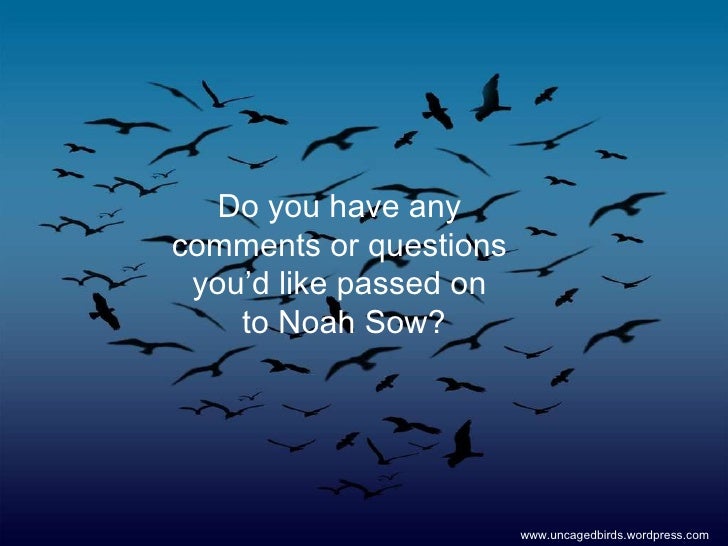 Who We Are... Noah Sow