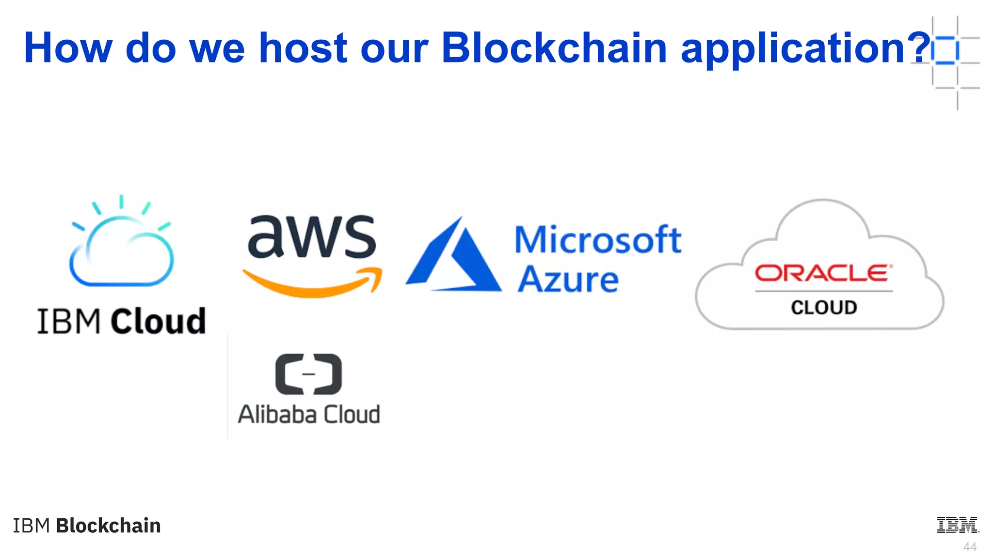 44
How do we host our Blockchain application?
 