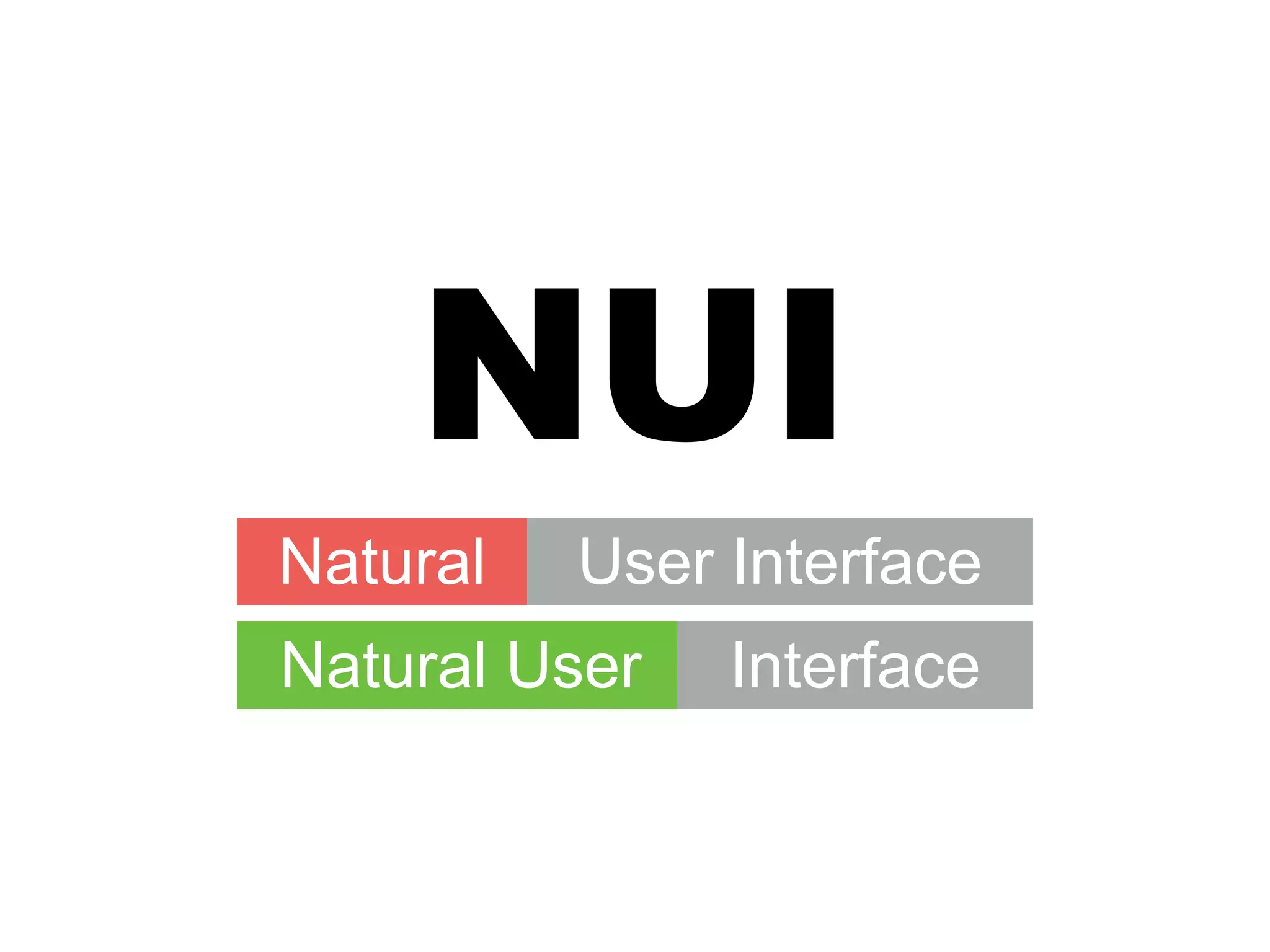 NUI 
Natural User Interface 
Natural User Interface 
 