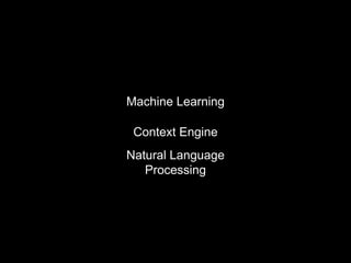 Context Engine
Machine Learning
Natural Language
Processing
 