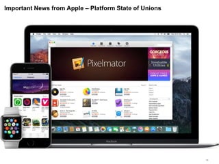 Important News from Apple – Platform State of Unions
11
 