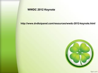 WWDC 2012 Keynote




http://www.dvdtoipanel.com/resources/wwdc-2012-keynote.html
 