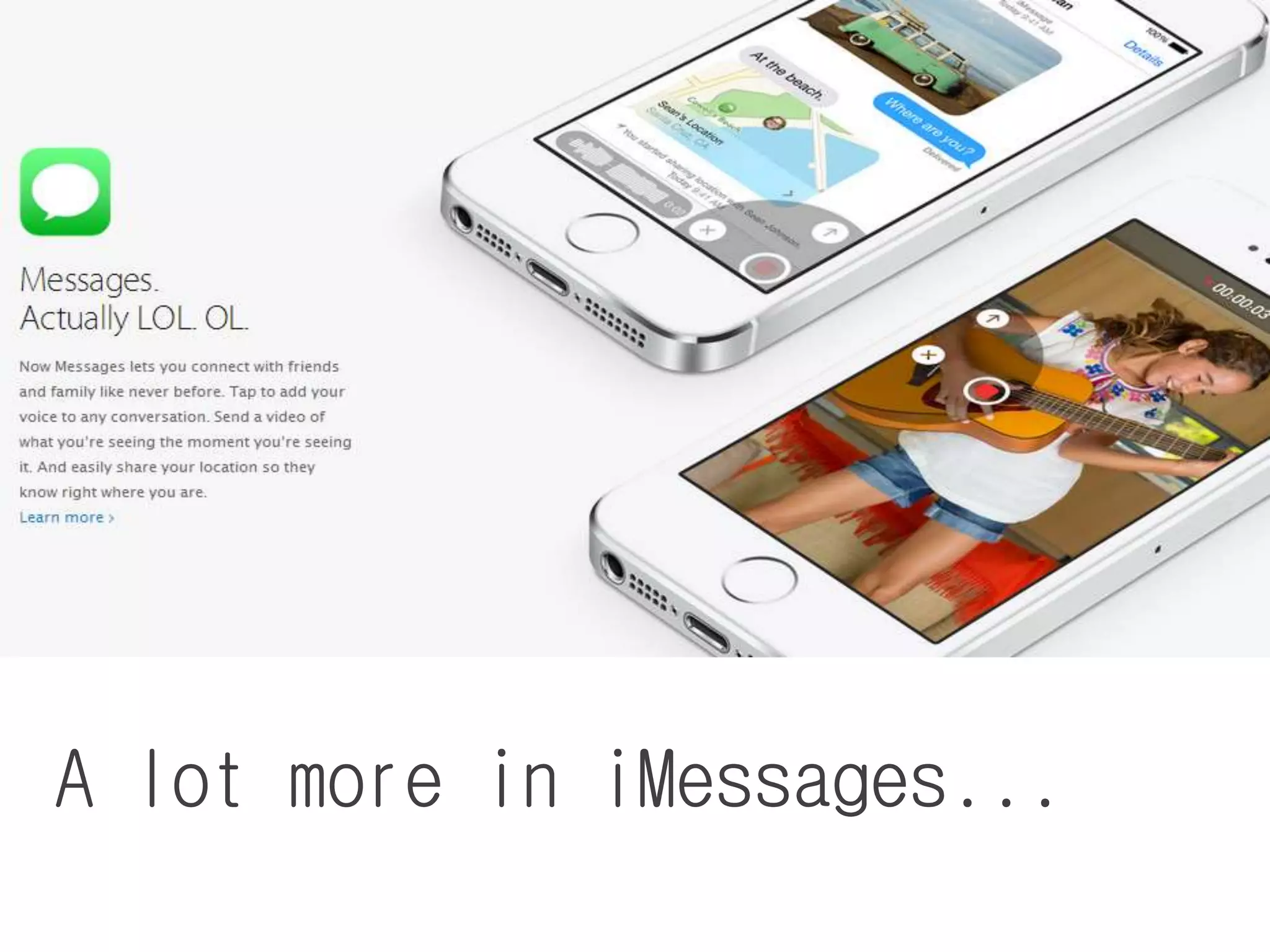 A lot more in iMessages...