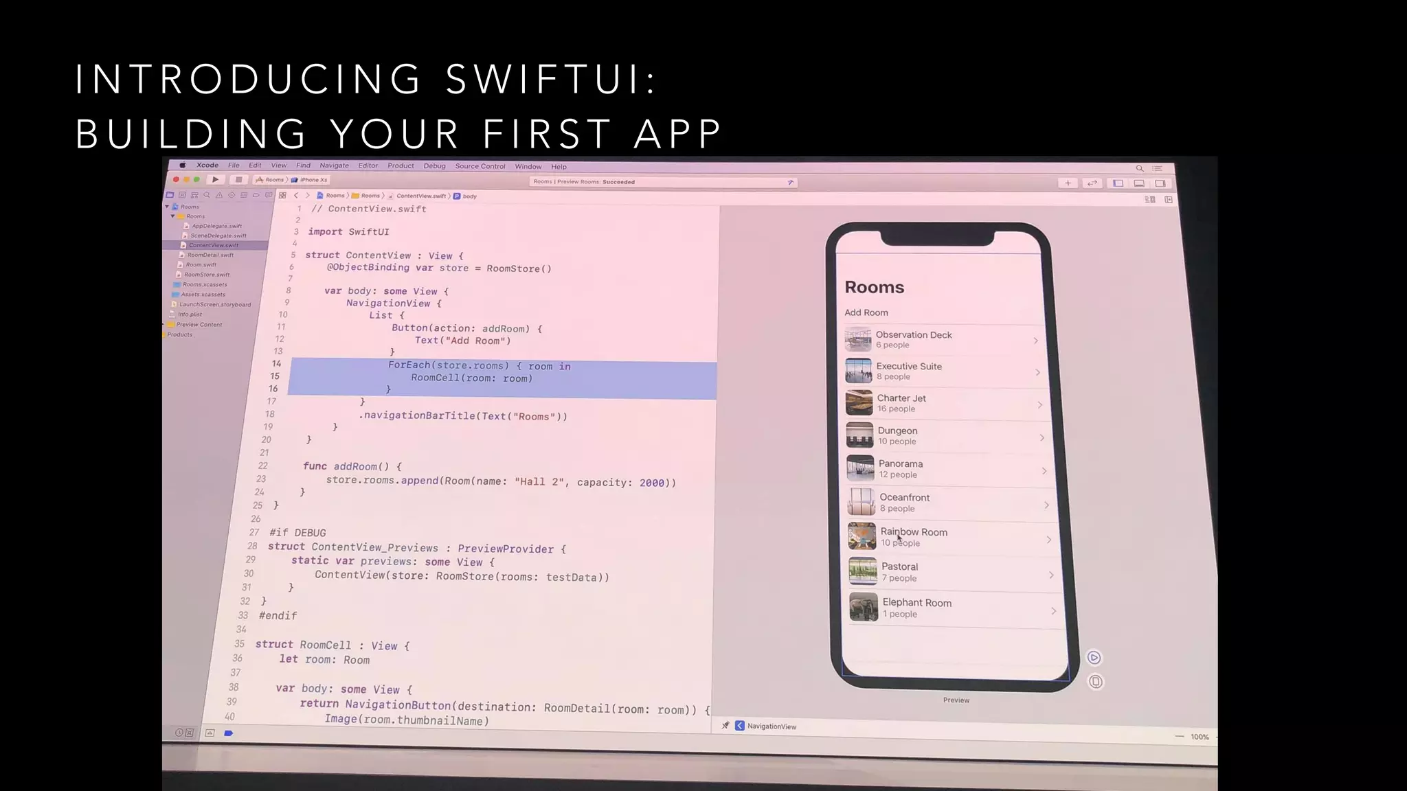 I N T R O D U C I N G S W I F T U I :
B U I L D I N G Y O U R F I R S T A P P
 