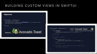B U I L D I N G C U S T O M V I E W S I N S W I F T U I
 
