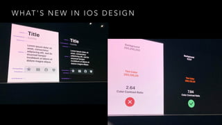 W H AT ' S N E W I N I O S D E S I G N
 