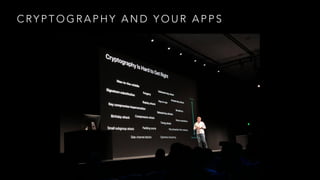 C RY P T O G R A P H Y A N D Y O U R A P P S
 