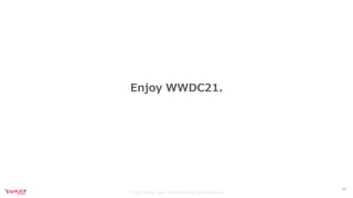 ©2021 Yahoo Japan Corporation All rights reserved.
Enjoy WWDC21.
34
 