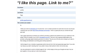 “I like this page. Link to me?”
 