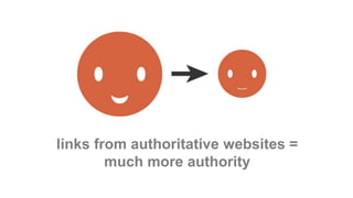 links from authoritative websites =
much more authority
 