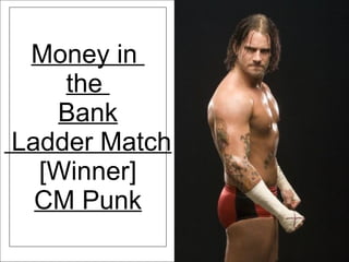 Money in  the  Bank Ladder Match [Winner] CM Punk 