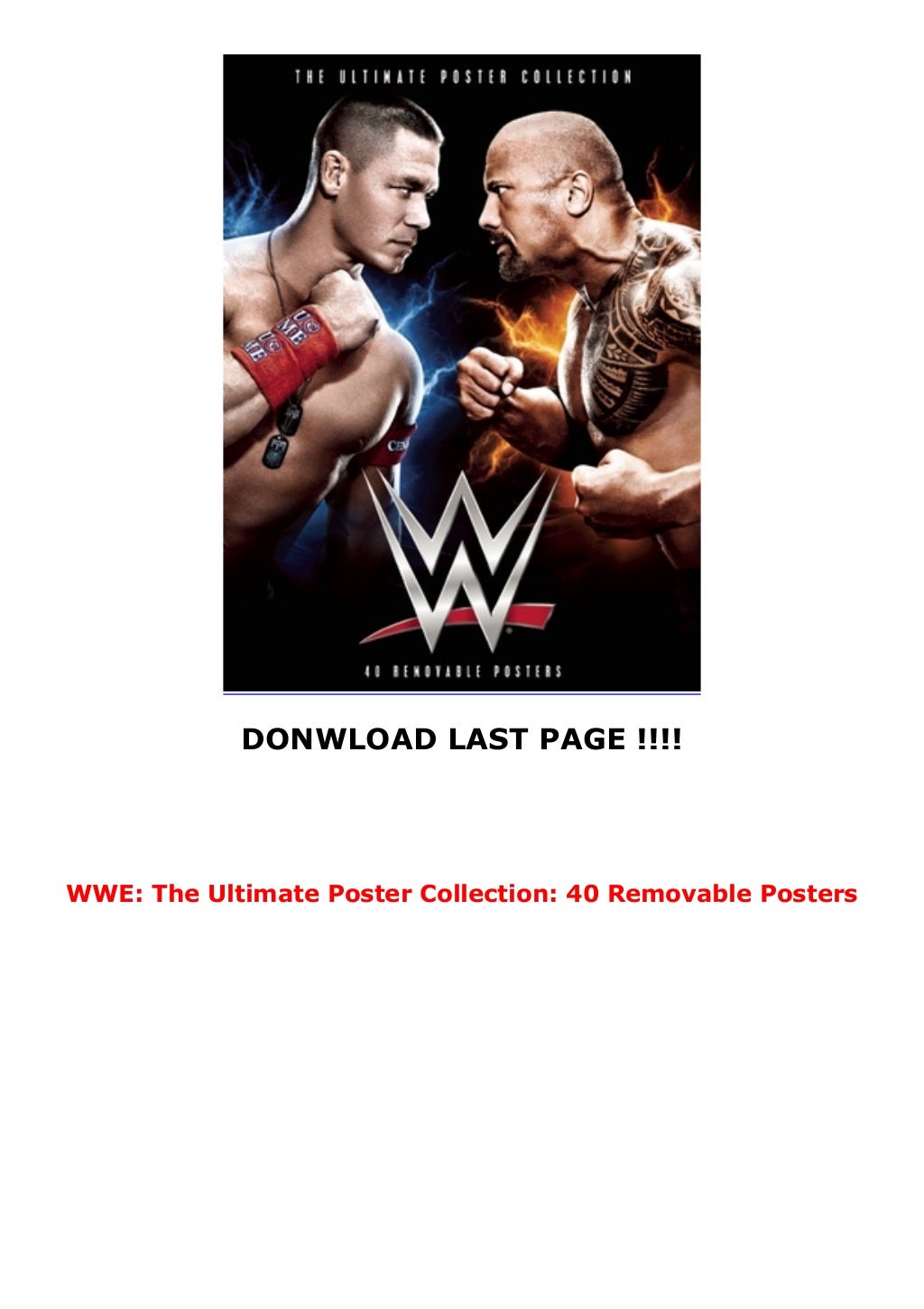 WWE The Ultimate Poster Collection 40 Removable Posters