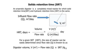 Srt Calculation CH-3. Anaerobic treatment of wastewater | PPTX