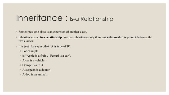 Introduction to inheritance and different types of inheritance | PPT
