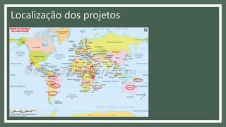 Localização dos projetos
Amazónia Bornéu
 