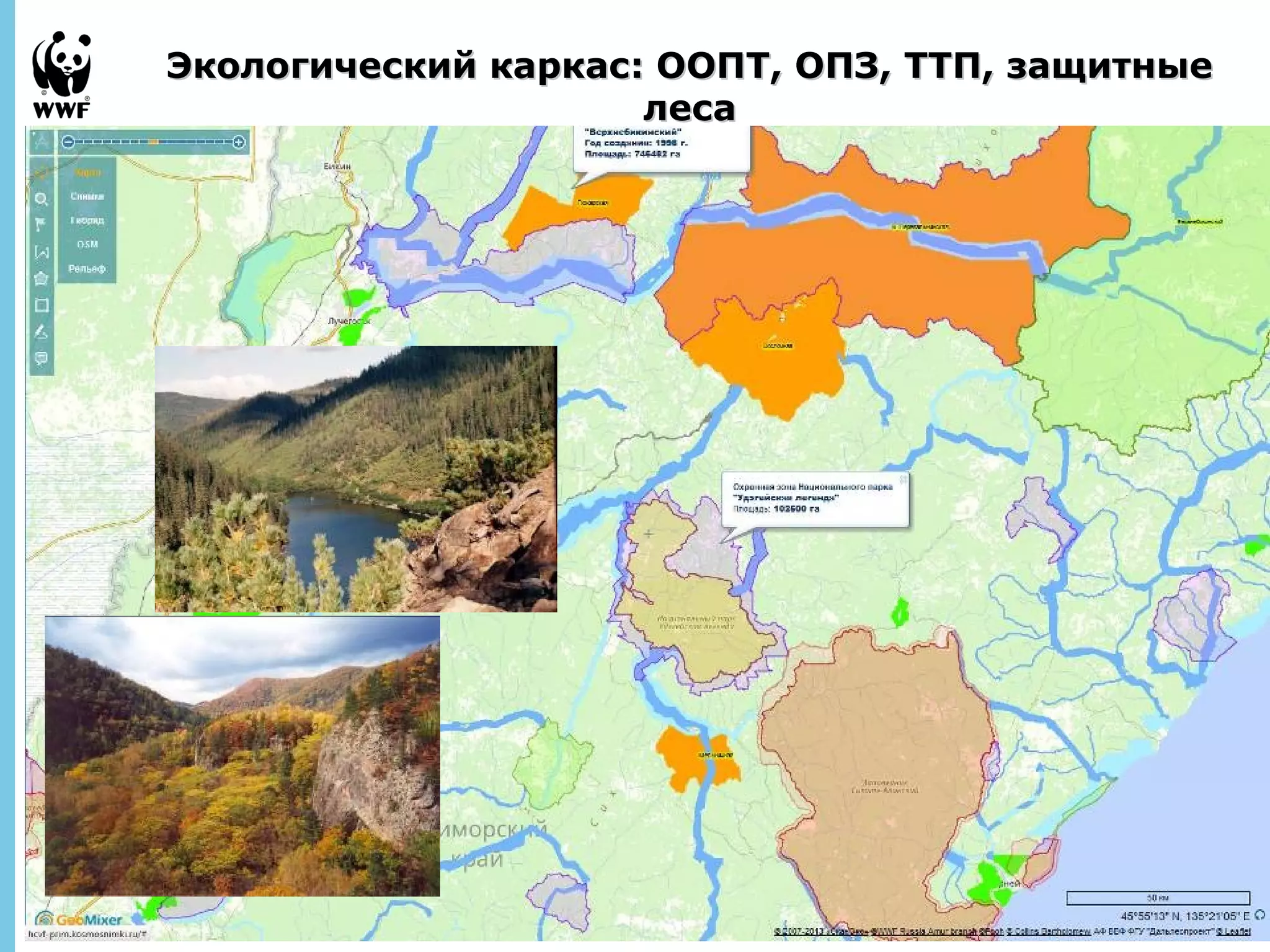 Экологический каркас: ООПТ, ООППЗЗ,, ТТТТПП,, ззаащщииттнныыее 
September 
28, 2013 - 6 
ллеессаа 
 