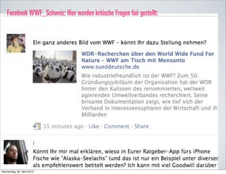 Facebook WWF_Schweiz: Hier werden kritische Fragen fair gestellt:




Donnerstag, 26. April 2012
 