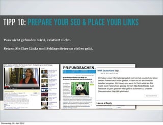 Donnerstag, 26. April 2012
 