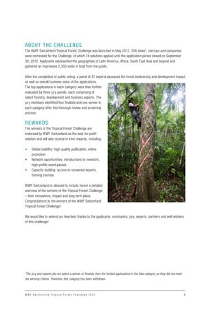 Statups Foresty WWF Tropical Forest Challenge Winners | PDF