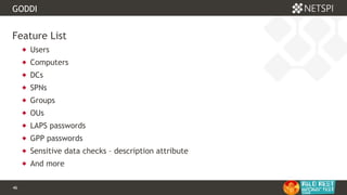 WWHF 2018 - Using PowerUpSQL and goddi for Active Directory Information ...