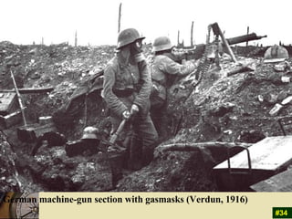 German machine-gun section with gasmasks (Verdun, 1916)  #34 