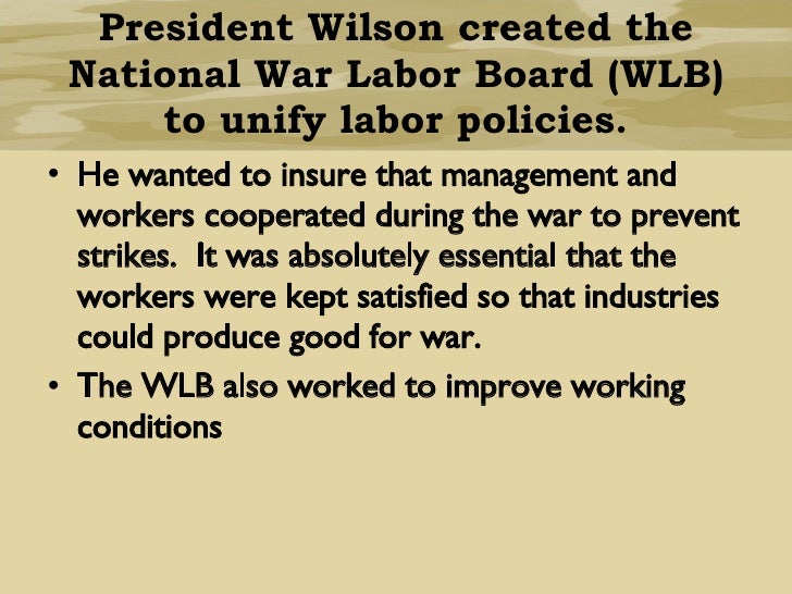 world war i war industries board definition